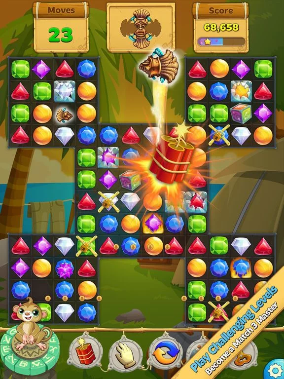 Изображение игры: Crystal Island: Match 3 Puzzle