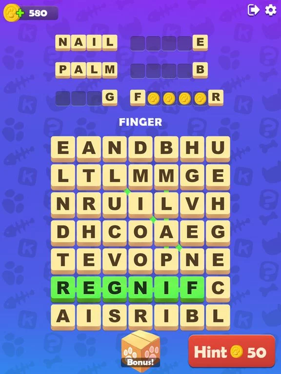 Изображение игры: Kitty Scramble: Word Finding