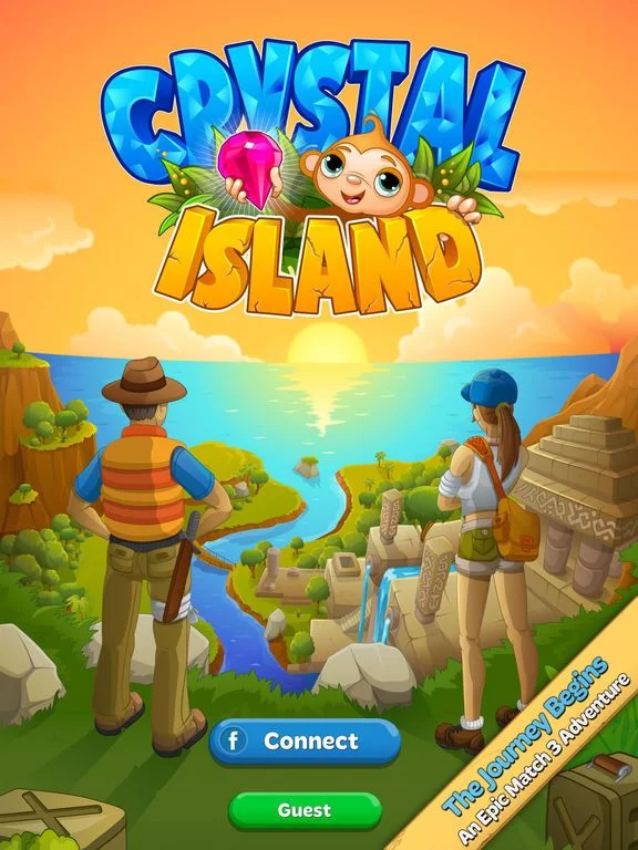Изображение игры: Crystal Island: Match 3 Puzzle