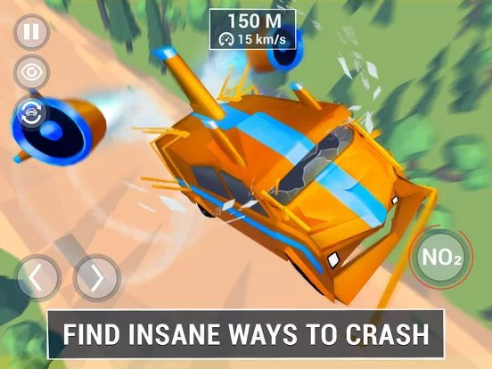 Изображение игры: Pixel Ragdoll: Car Crash Test