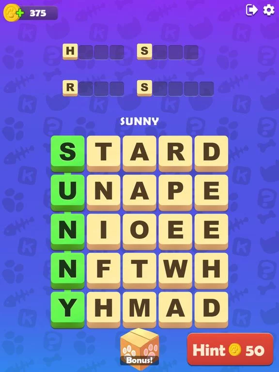 Изображение игры: Kitty Scramble: Word Finding