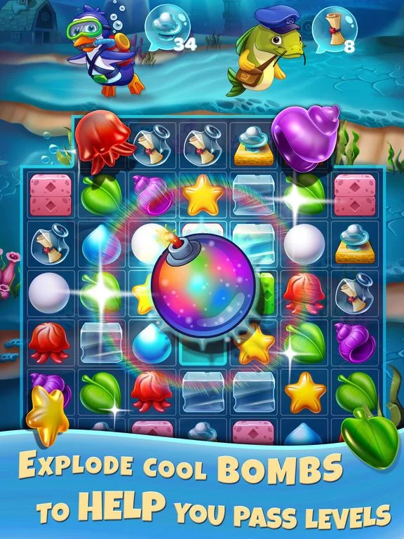 Изображение игры: Reef Rescue: Match 3 Adventure