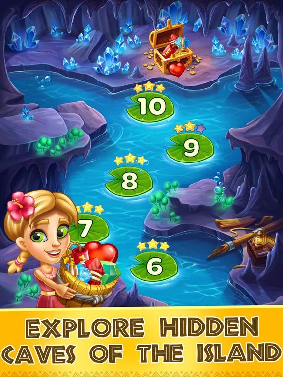 Изображение игры: Tropic Trouble Match 3 Builder