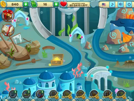 Изображение игры: Solitaire Atlantis