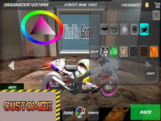Изображение игры: Drag Bikes