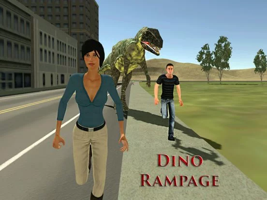 Изображение игры: City Dino Chase Sim 3D: Free Play Game 2016
