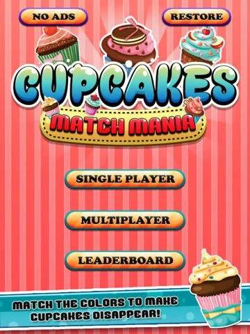 Изображение игры: Cupcakes Match Mania - Cake Connect FREE