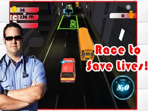 Изображение игры: 3D Rescue Racer Traffic Rush - Ambulance, Fire Truck Police Car and Emergency Vehicles: FREE GAME