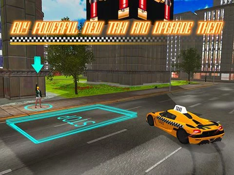 Изображение игры: 3D Taxi City Parking - Crazy Cab Traffic Driving Simulator Extreme: Free Car Racing Game
