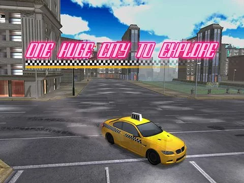 Изображение игры: 3D Taxi City Parking - Crazy Cab Traffic Driving Simulator Extreme: Free Car Racing Game