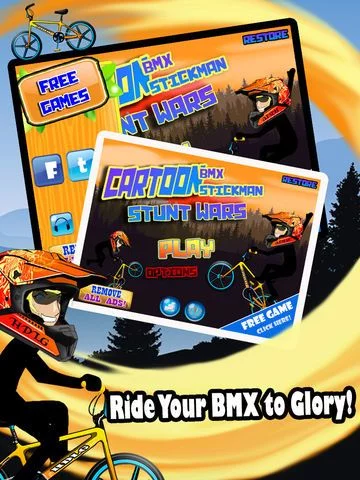 Изображение игры: BMX Stick-Man Stunt Race Biker - Pro Bike Cross 2