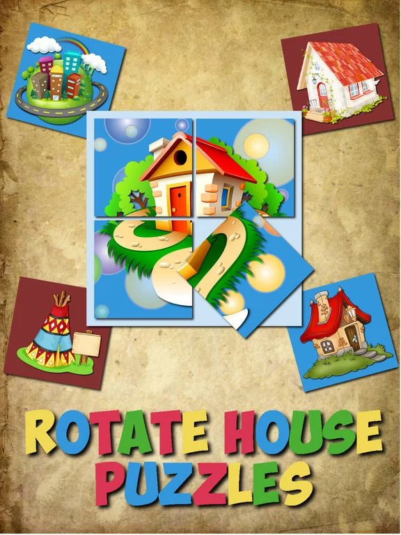 Изображение игры: Puzzles - houses for children