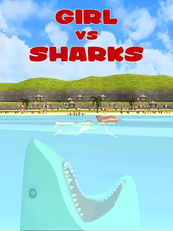 Изображение игры: Girl vs Sharks: Beach Attack!