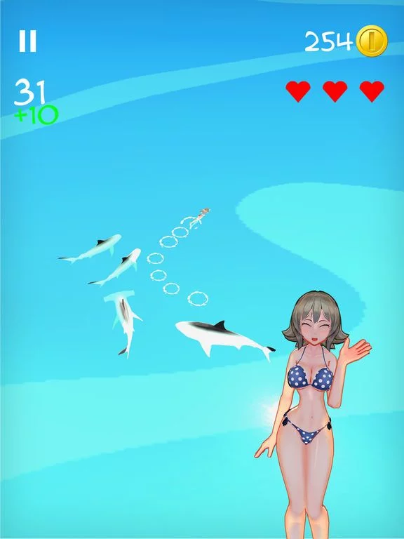 Изображение игры: Girl vs Sharks: Beach Attack!
