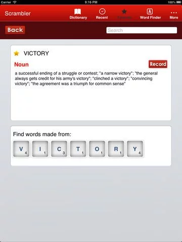 Изображение игры: Scrambler - Ultimate Word Helper for SCRABBLE , Words with Friends and Wordfeud crossword games