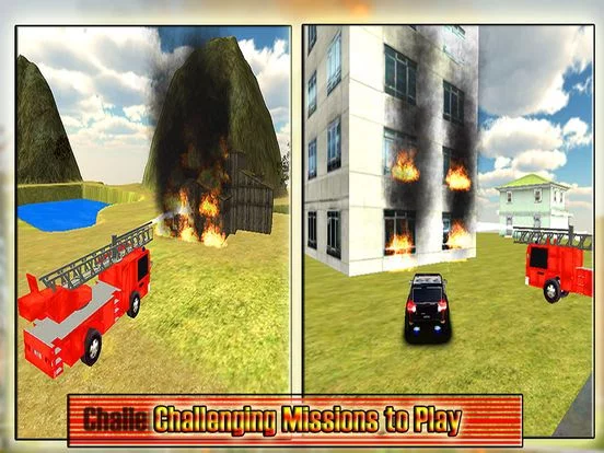 Изображение игры: Fire Truck Driving 2016 Adventure Pro – Real Firefighter Simulator with Emergency Parking and Fire Brigade Sirens