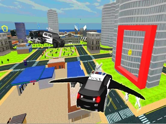 Изображение игры: Flying Police Car 3D Driver – Reckless Chasing of Mafia Gangster Auto