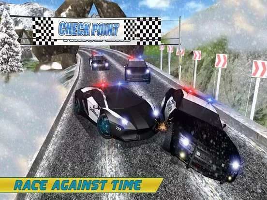 Изображение игры: Police Chase Hill Car 3D: Cops Auto Racing Driver