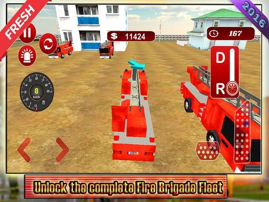 Изображение игры: Fire Truck Driving 2016 Adventure – Real Firefighter Simulator with Emergency Parking and Fire Brigade Sirens