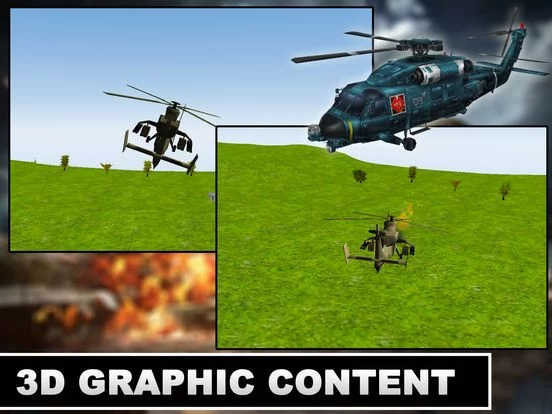 Изображение игры: Modern Helicopter Battle 3D - Gunship Strike Sim