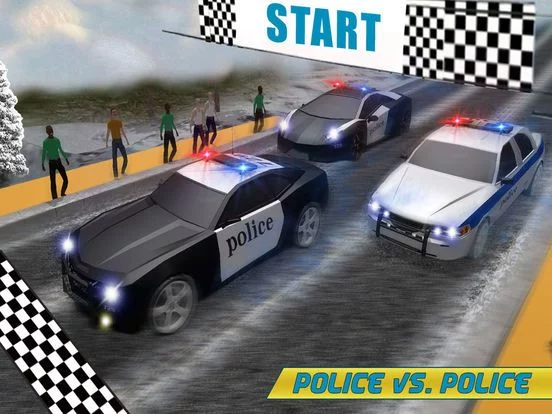 Изображение игры: Police Chase Hill Car 3D: Cops Auto Racing Driver