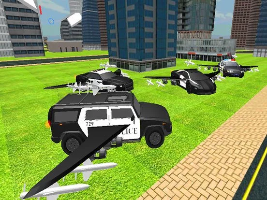 Изображение игры: Flying Police Car 3D Driver – Reckless Chasing of Mafia Gangster Auto