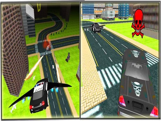 Изображение игры: Flying Police Car 3D Driver – Reckless Chasing of Mafia Gangster Auto