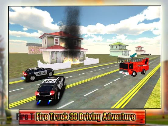 Изображение игры: Fire Truck Driving 2016 Adventure – Real Firefighter Simulator with Emergency Parking and Fire Brigade Sirens