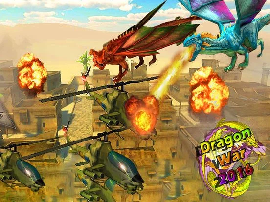 Изображение игры: Legendary Dragon 2016 - Flying Raptor Strike Military Commando, Iron Tanks n Gunship Choppers