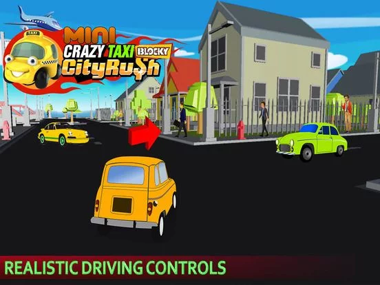 Изображение игры: Mini Crazy Taxi Driver - Blocky Pixel City Rush