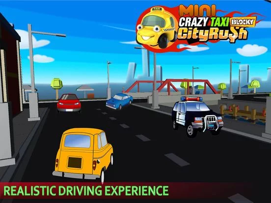 Изображение игры: Mini Crazy Taxi Driver - Blocky Pixel City Rush