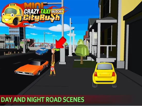 Изображение игры: Mini Crazy Taxi Driver - Blocky Pixel City Rush
