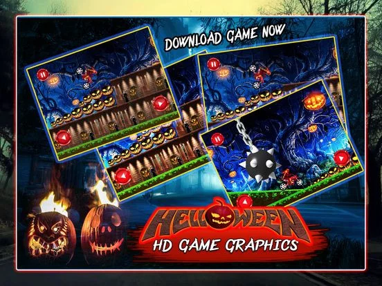 Изображение игры: Moto X Stunt Bike Racing Halloween Hill Climb