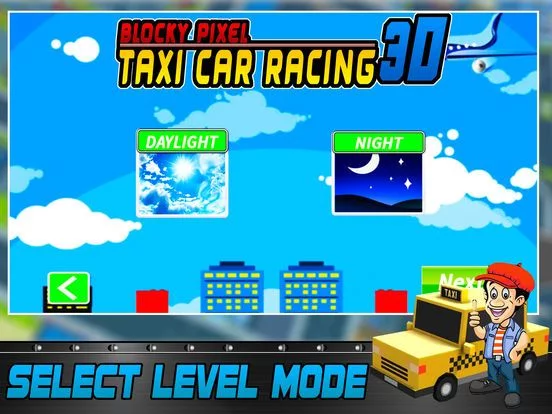 Изображение игры: Blocky Pixel Taxi Car Racing 3D