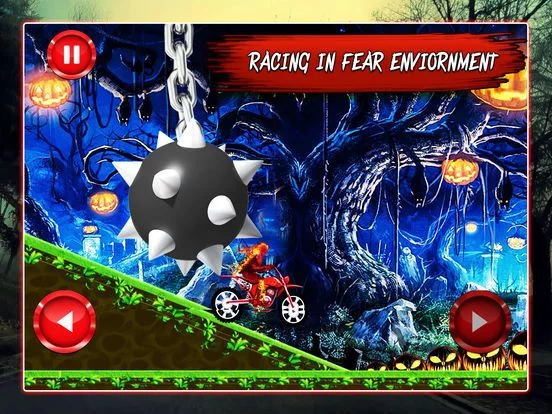Изображение игры: Moto X Stunt Bike Racing Halloween Hill Climb