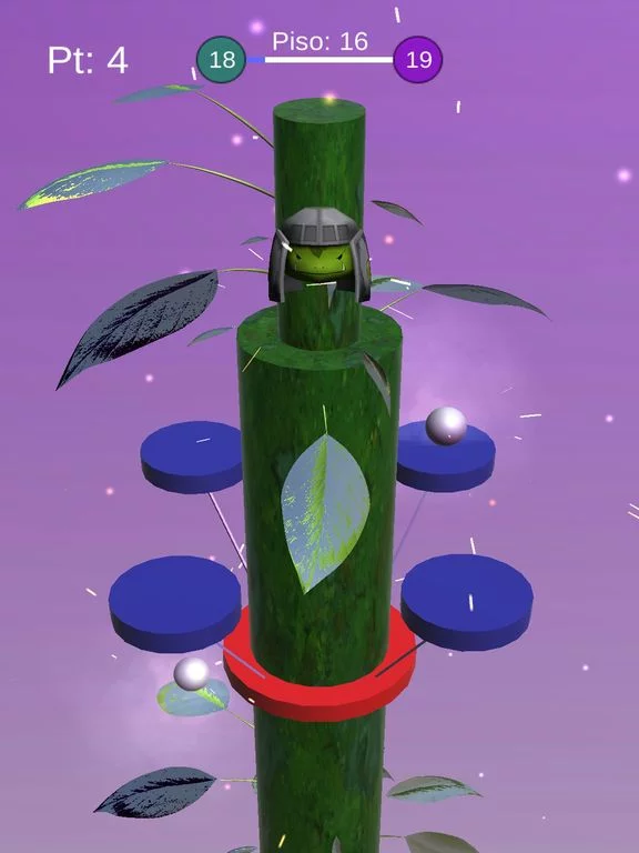 Изображение игры: Jumping Frog on Helix Tower