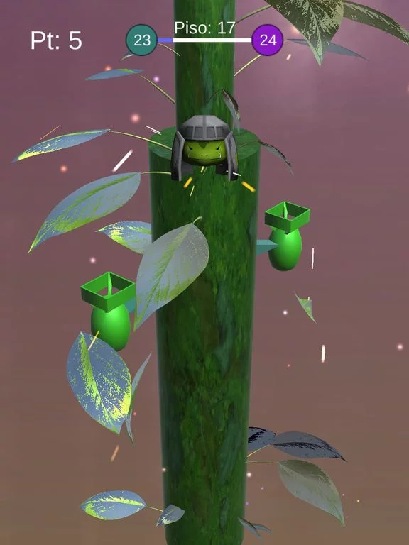 Изображение игры: Jumping Frog on Helix Tower