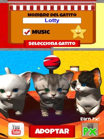Изображение игры: Cute kitten virtual pet, your own kitty to take care
