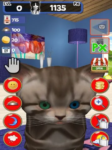 Изображение игры: Cute kitten virtual pet, your own kitty to take care