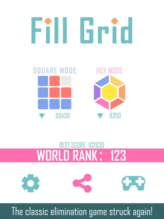 Изображение игры: Fill Grid Square & Hexagon blocks fever hex puzzle