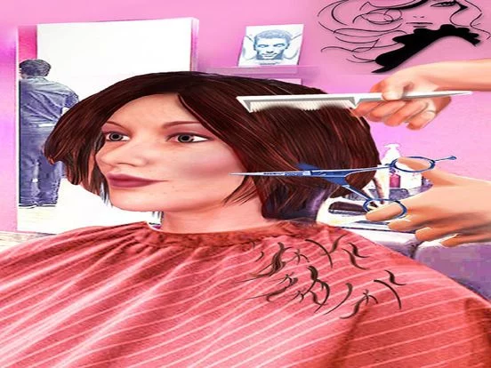 Изображение игры: Girls Hair Cutting Game 3D