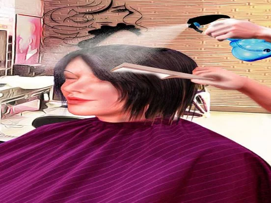 Изображение игры: Girls Hair Cutting Game 3D