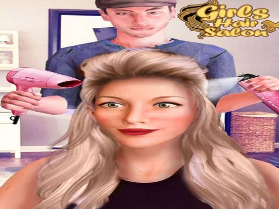 Изображение игры: Girls Hair Cutting Game 3D