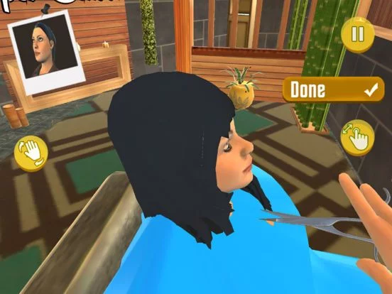 Изображение игры: Girls Hair Cutting Game 3D