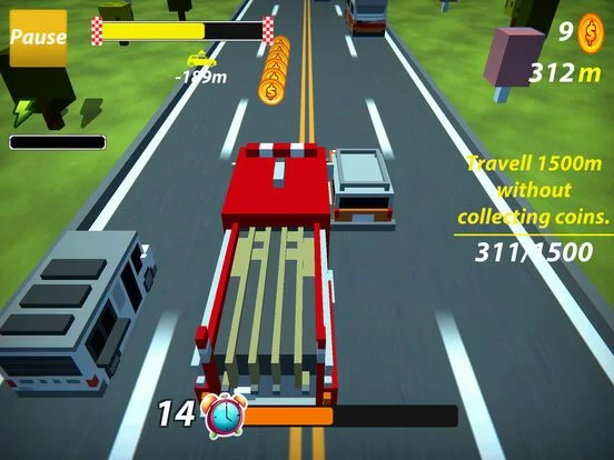 Изображение игры: Traffic Highway - Blocky Mods