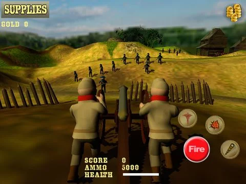 Изображение игры: AAA American Civil War Cannon Shooter: Defend the Reds or Blues and Win the War