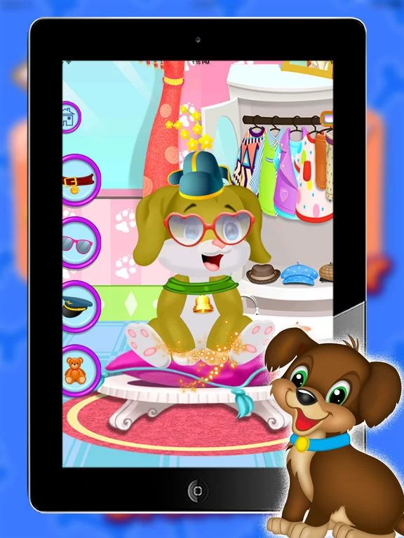Изображение игры: puppy daycare - Messy Animal - Pet Vet Care and dress up puppy