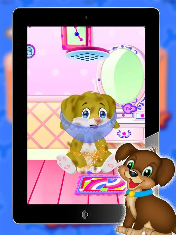 Изображение игры: puppy daycare - Messy Animal - Pet Vet Care and dress up puppy