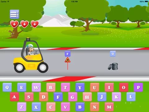 Изображение игры: Car typing game for toddlers