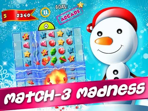 Изображение игры: Winter Blitz Match-3 - harvest sweetest star candy-es and angry juice heroes swap free